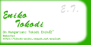 eniko tokodi business card